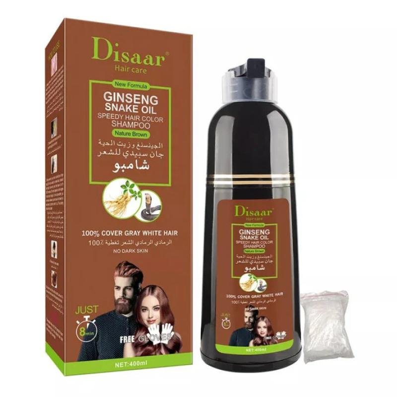 Champú tinte árabe de color marrón adiós las canas