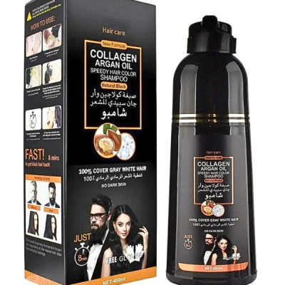 Champú tinte árabe negro natural cubre 100% las canas