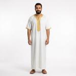 Kandoura Tradicional de Manga Corta para Hombre