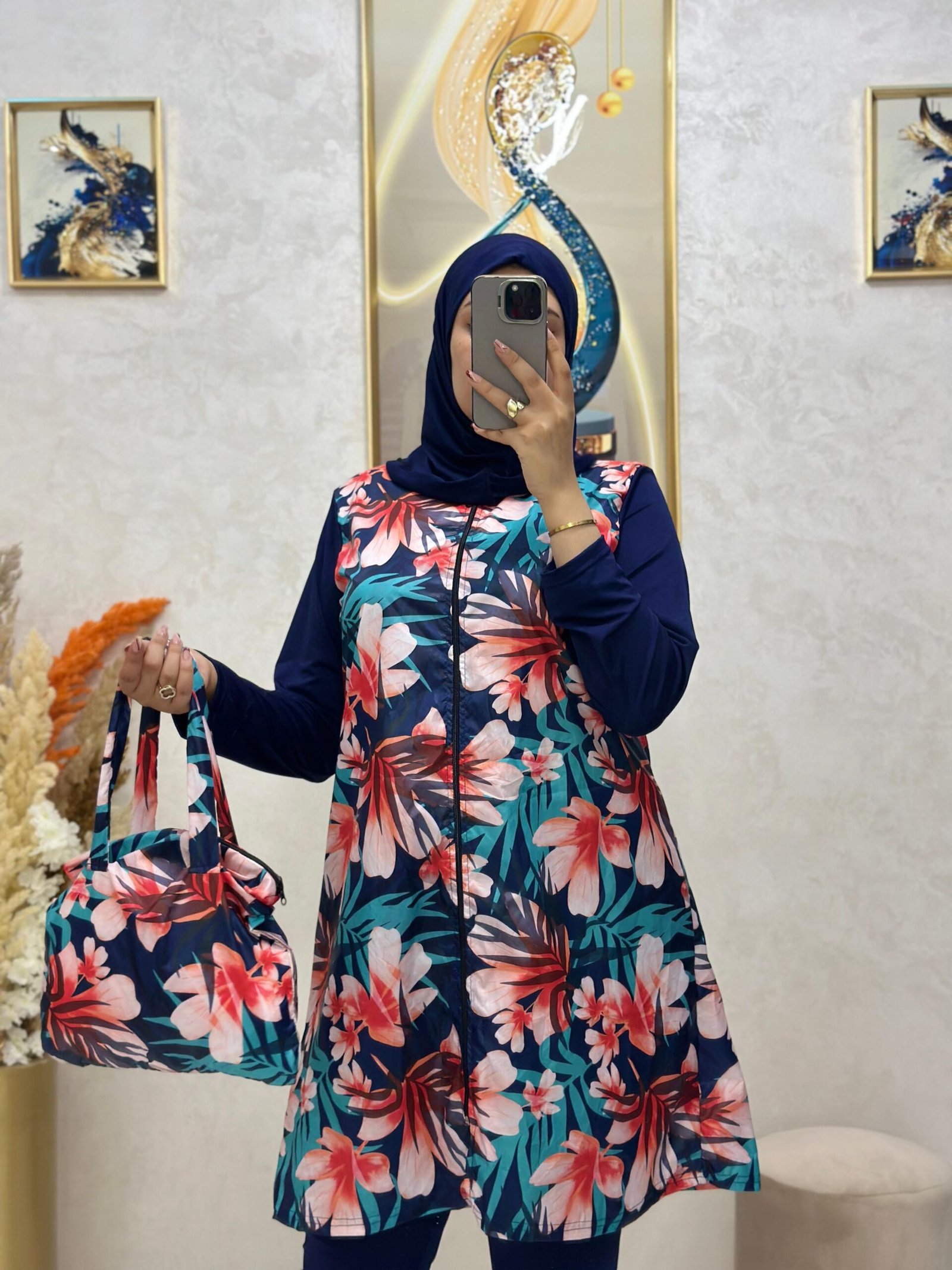 Burkini de 4 piezas para mujer musulmana