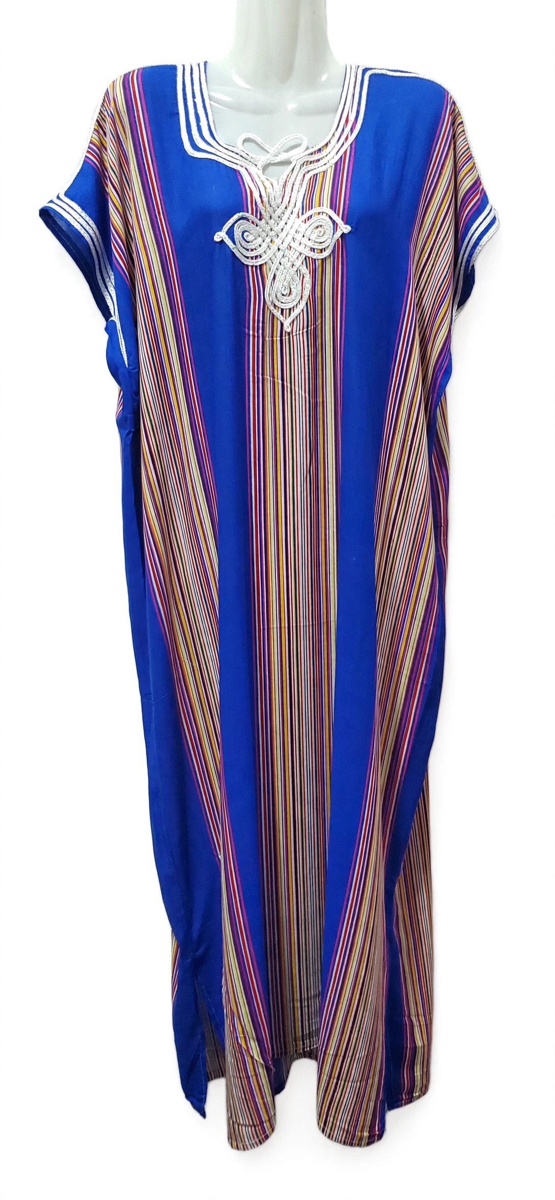 Kandoura marrakchea de color azul elegante